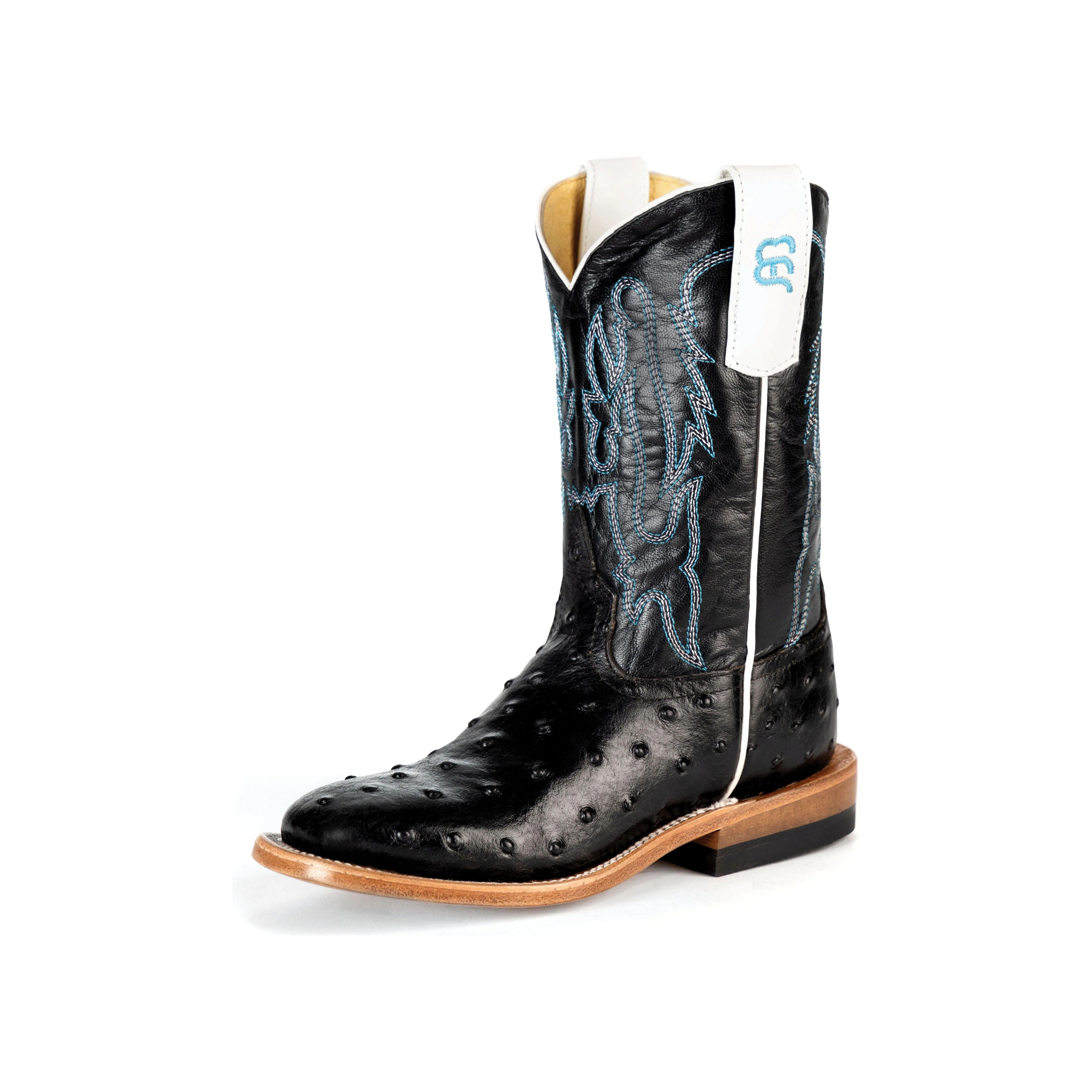 Anderson Bean Kids Black Impostrich with Black Goat Top ABK3015