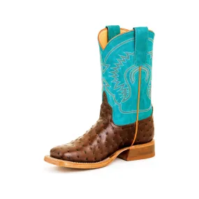 Anderson Bean Kids Chocolate Impostrich with Turquoise Sinsation Top ABK7083