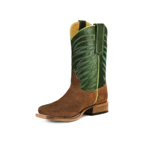 Anderson Bean Kids Tan Suede with Emerald Explosion Top ABK3012