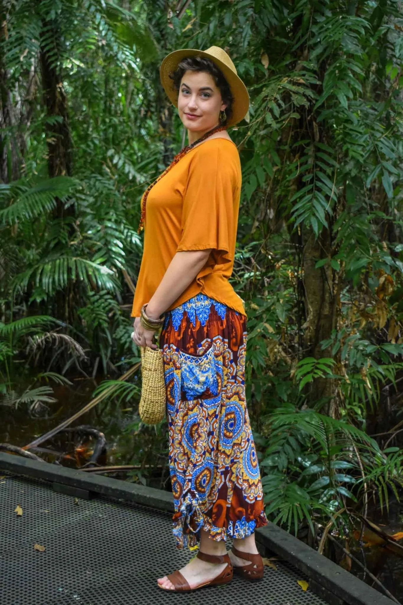 Avalon Batwing Top - Ochre