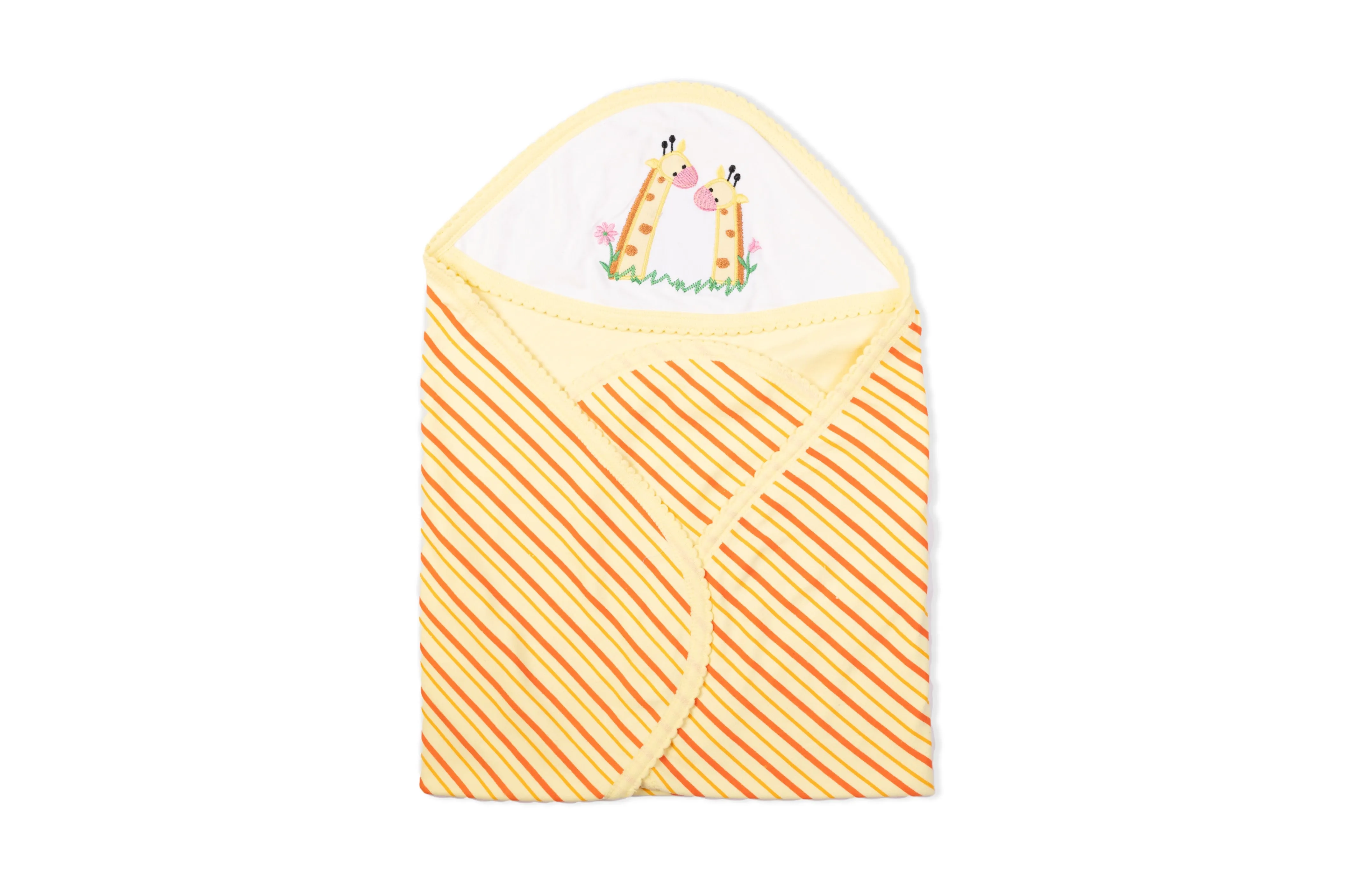 Baby Hooded Towel Interlock Stripes