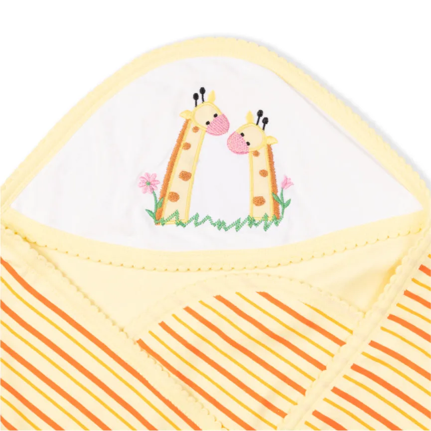 Baby Hooded Towel Interlock Stripes