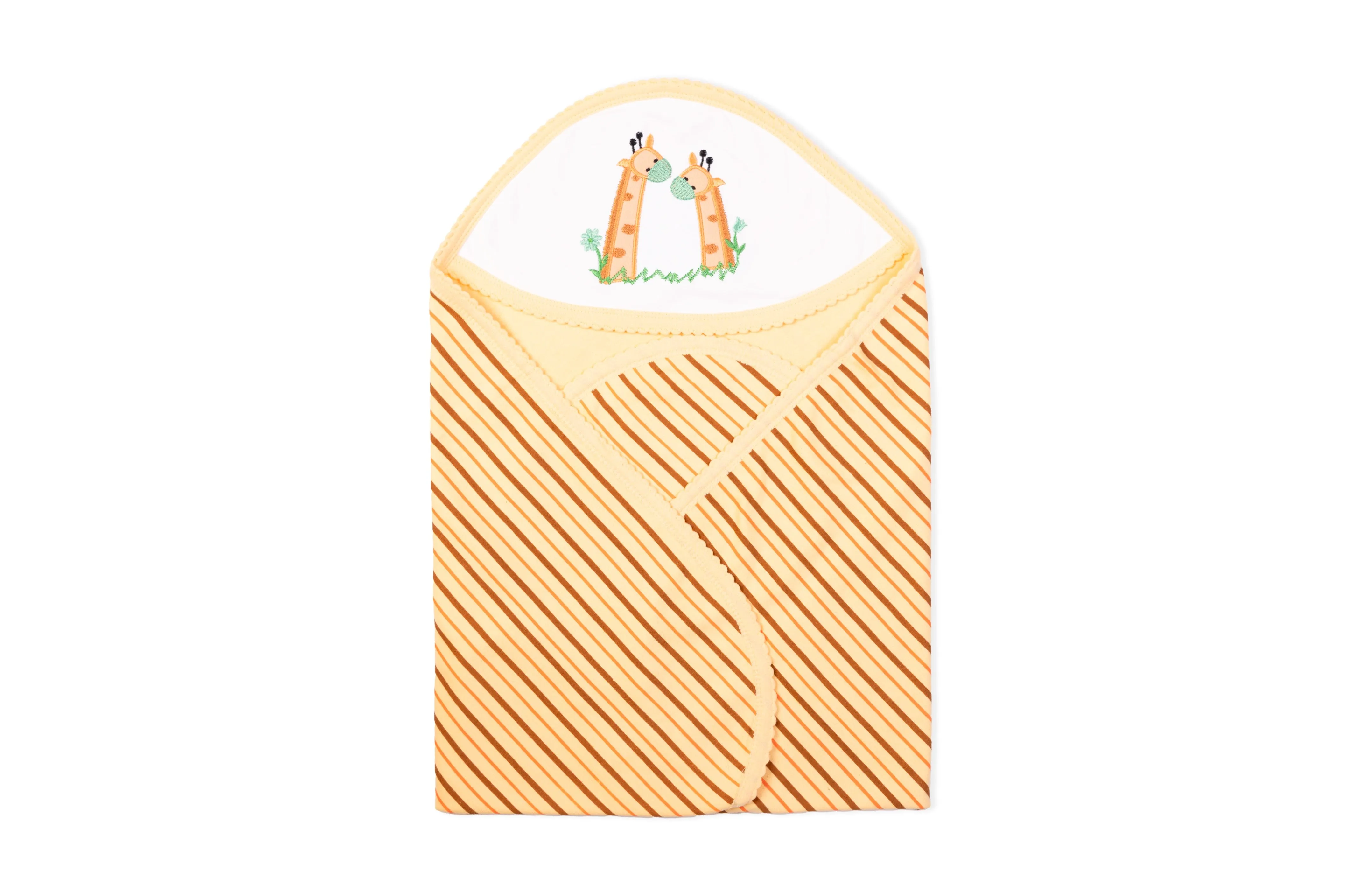 Baby Hooded Towel Interlock Stripes