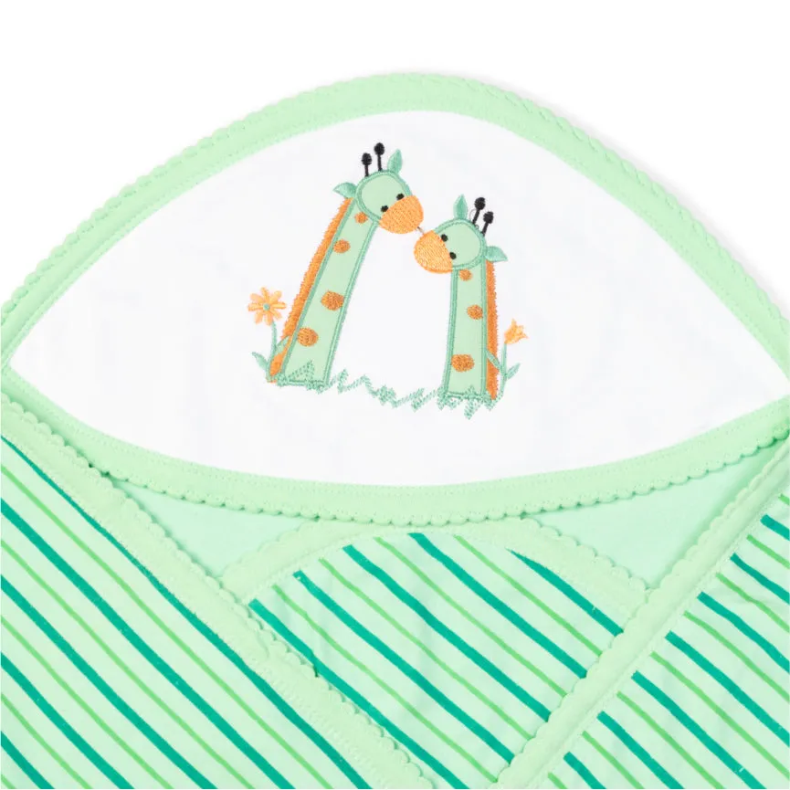 Baby Hooded Towel Interlock Stripes