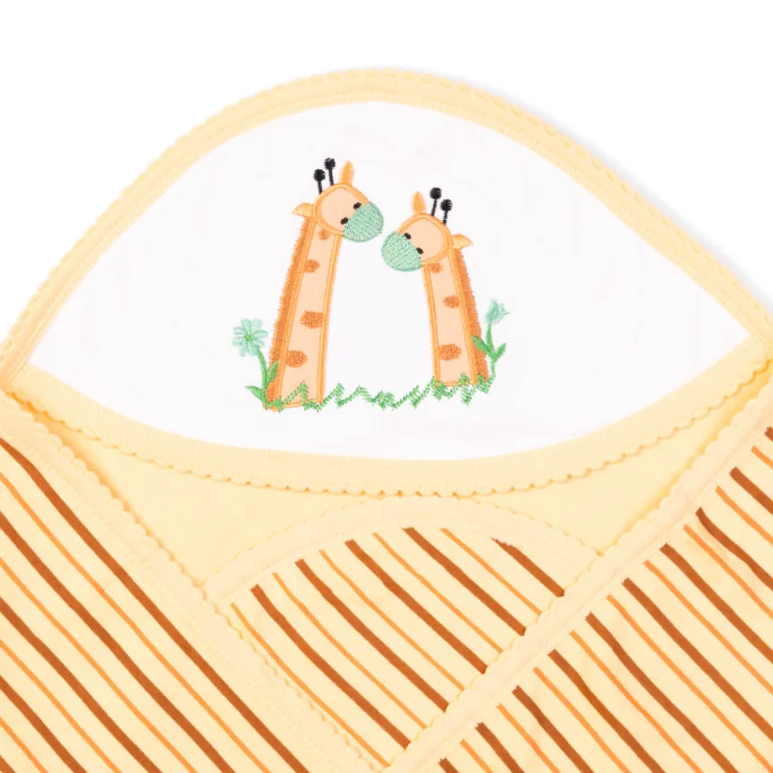 Baby Hooded Towel Interlock Stripes