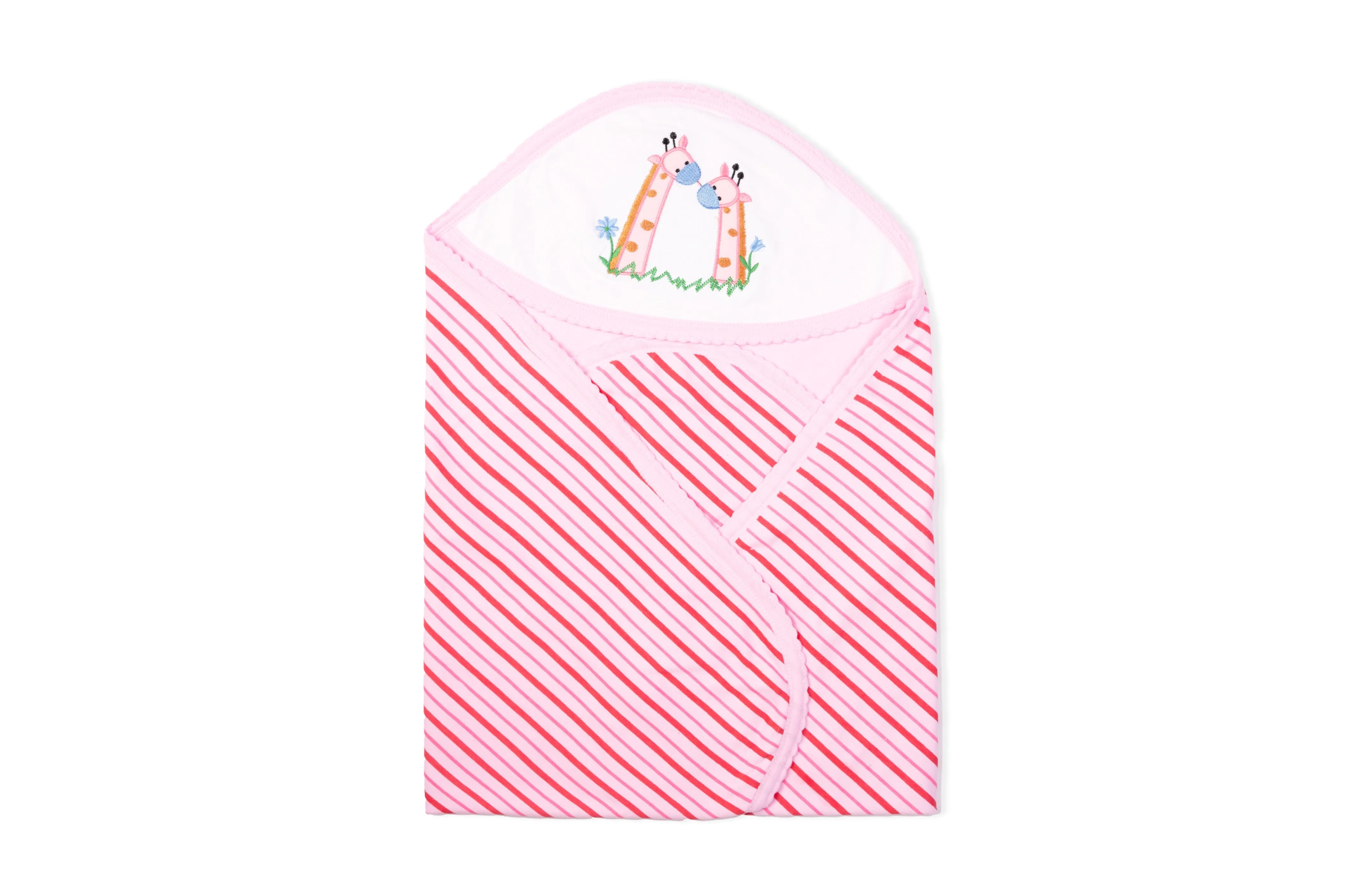 Baby Hooded Towel Interlock Stripes
