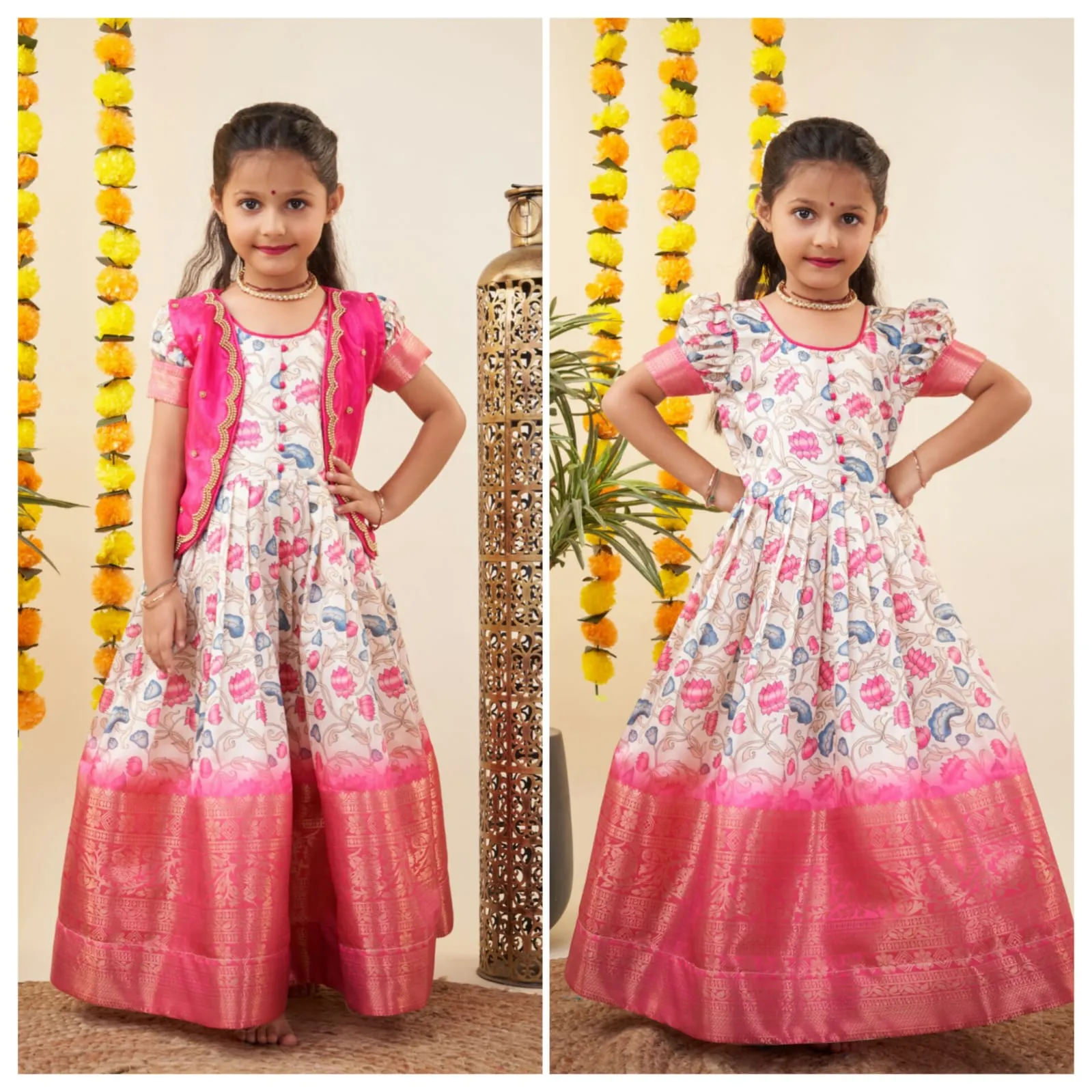 Beautiful Designer Summer Special Multi Colour Kids Lehenga Choli with Koti
