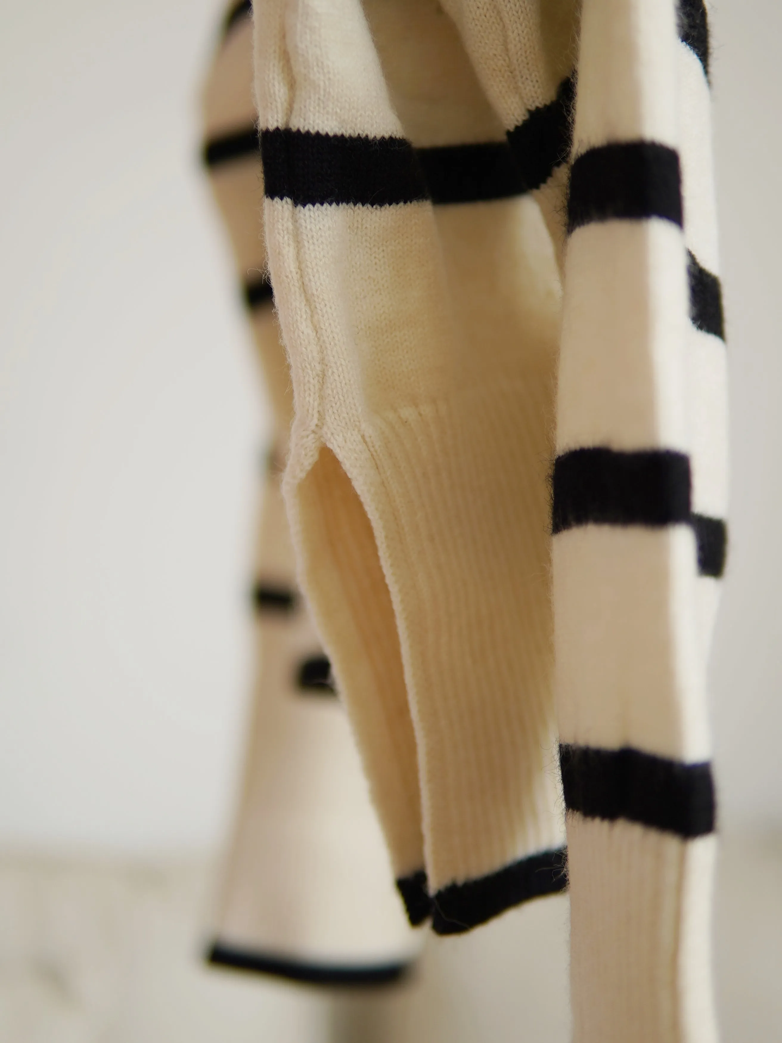BERSHKA Striped Round Neck Sweater
