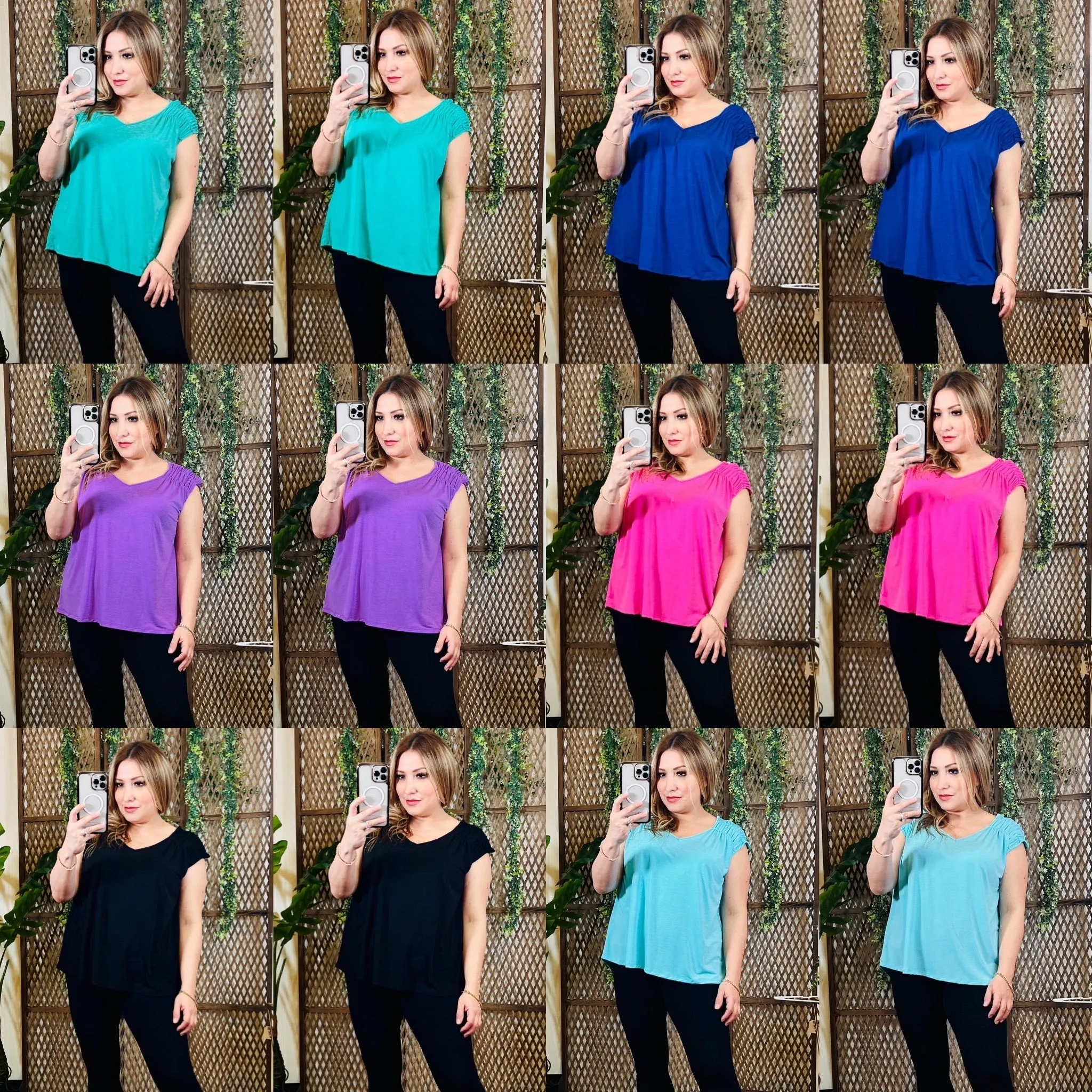 Blue Chic Detail Top