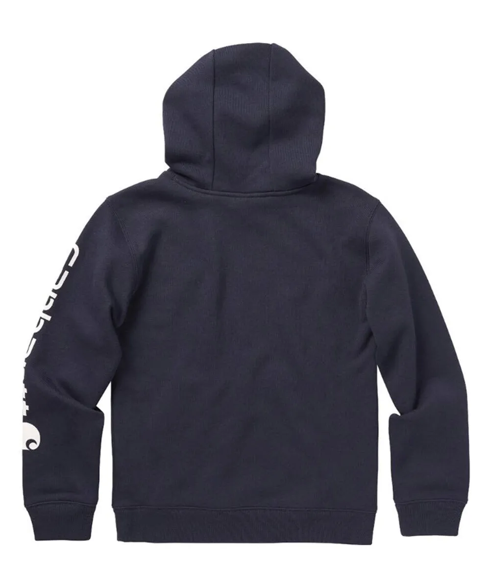 Carhartt Kids Logo Hoodie - Navy Blazer