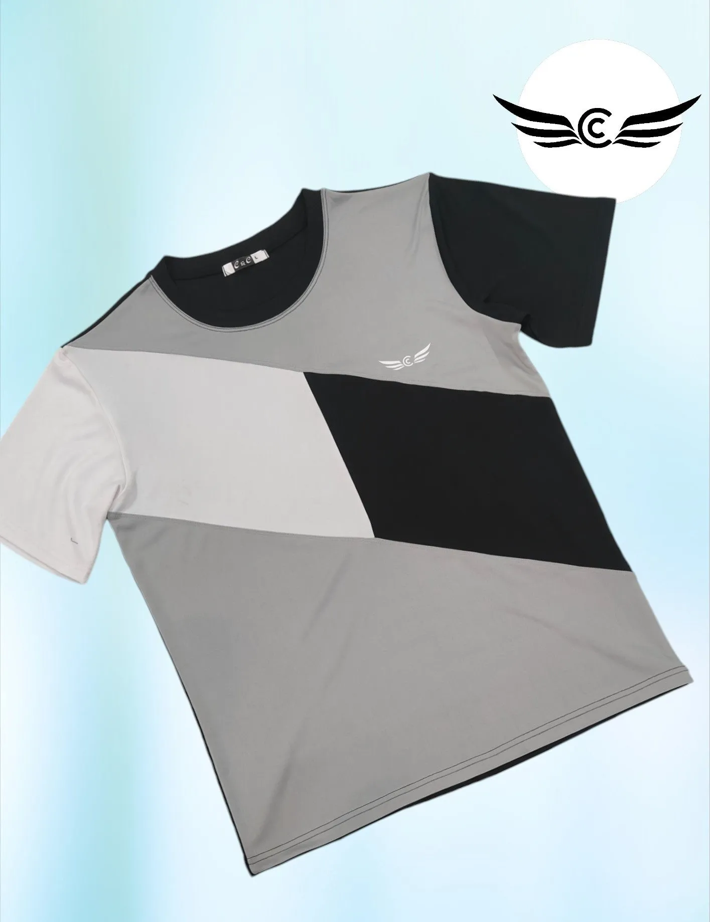 Colorblock Men Grey::Black Coord-Set 1