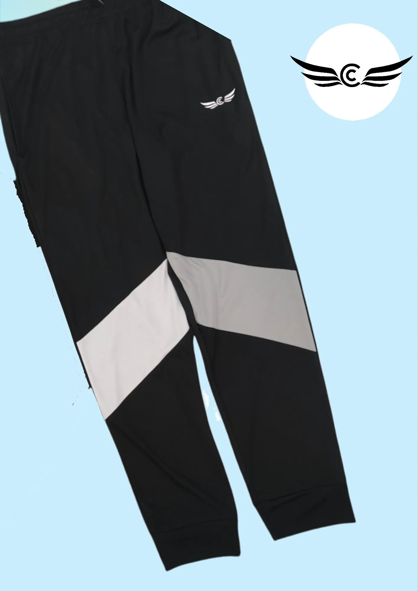 Colorblock Men Grey::Black Coord-Set 1