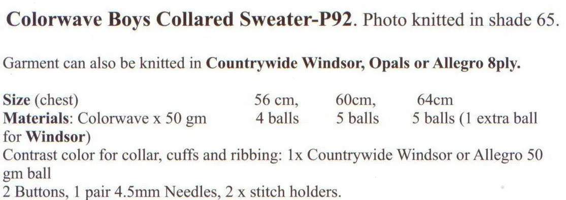 COUNTRYWIDE LEAFLET P92