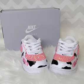 Cow Shiny Swarovski Crystal Cartoon Custom Air Force 1