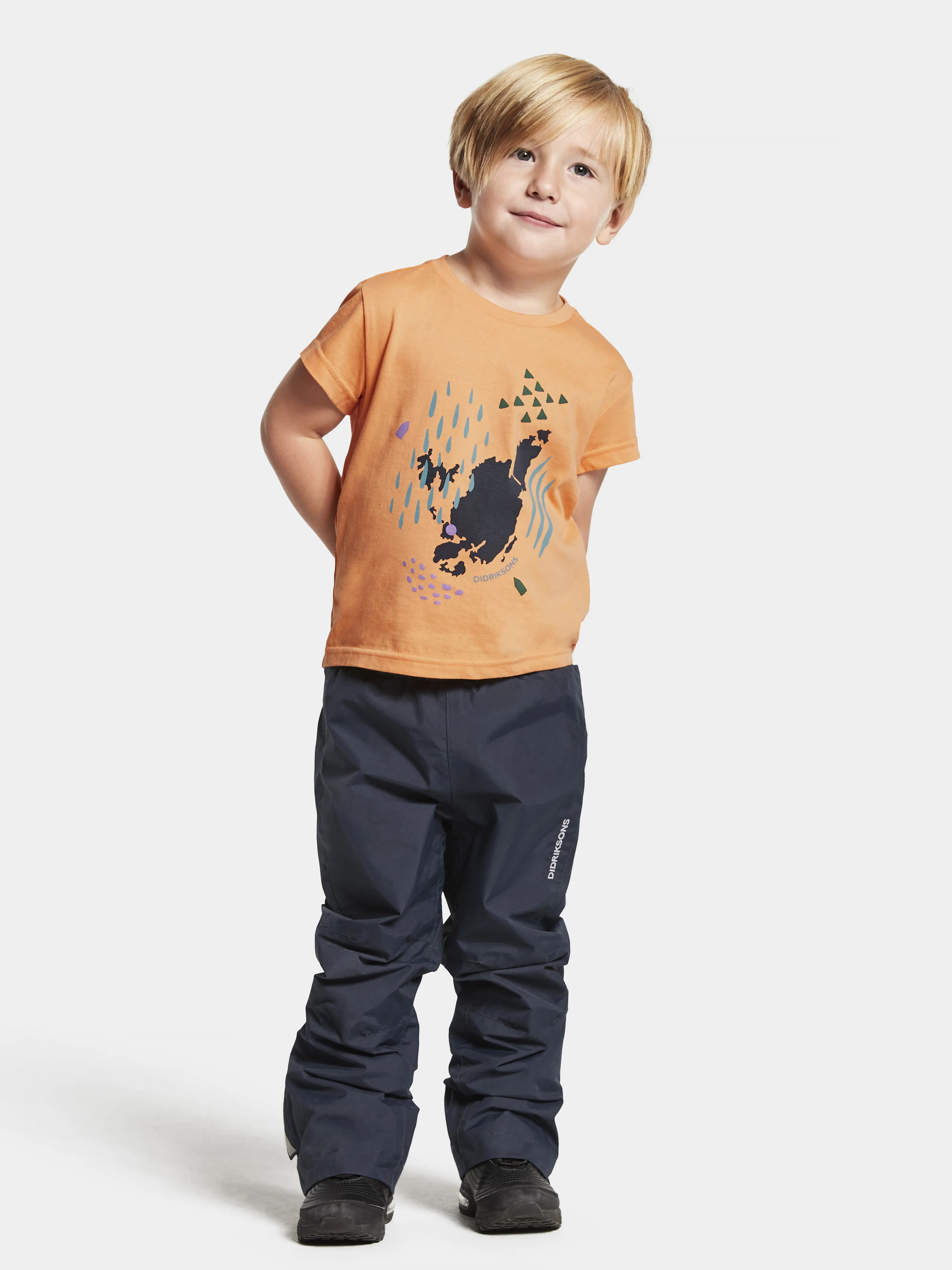 Didriksons Kids&#x27; Mynta T-Shirt Papaya Orange | Buy Didriksons Kids&#x27; Mynta T-Shirt Papaya Orange here | Outnorth
