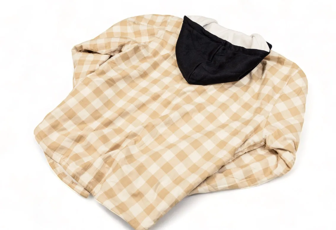 Flannel v2 Polar Fleece Lined Hoodie Jacket - Tan