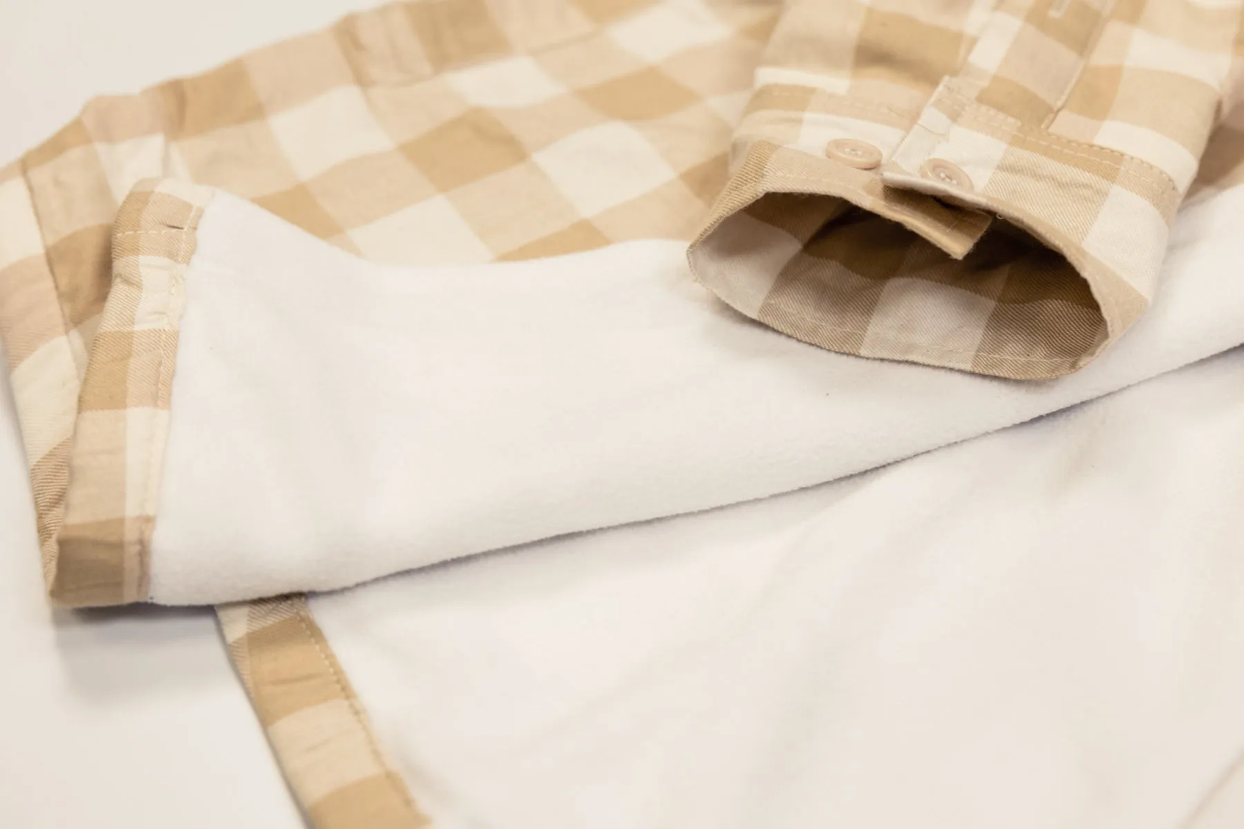 Flannel v2 Polar Fleece Lined Hoodie Jacket - Tan