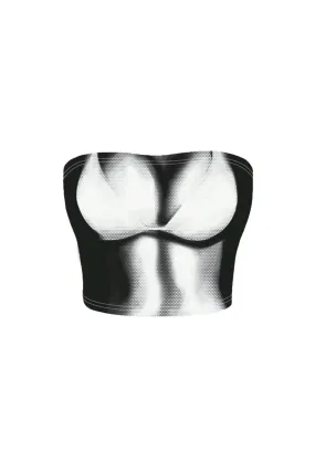 Hypnotic Graphic Tube Top (Black/White)