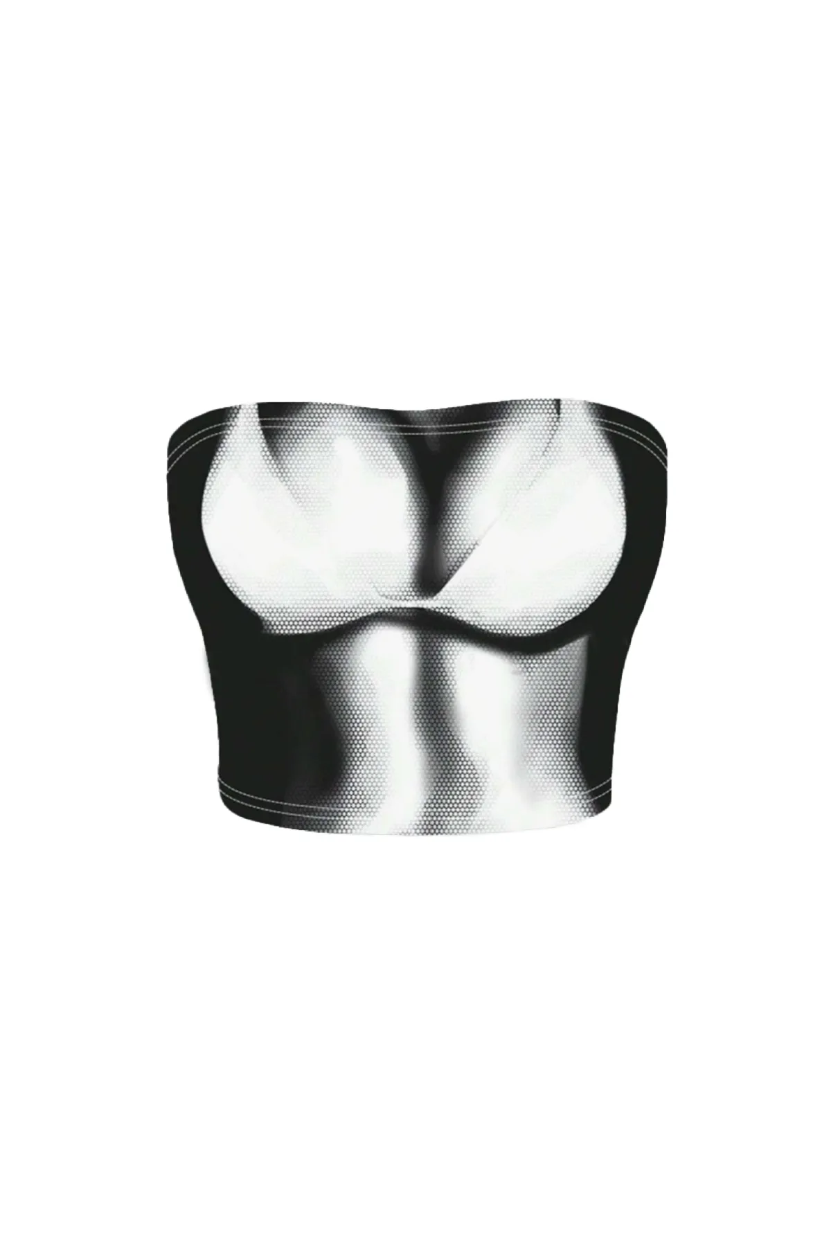 Hypnotic Graphic Tube Top (Black/White)