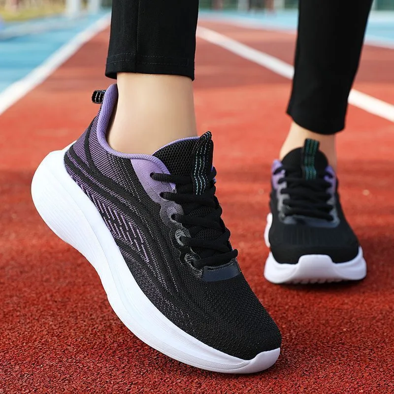 ikearlax Summer New Running Shoes Mesh Non-Slip Women's Breathable Shoes Factory Wholesale Soft Bottom Lightweight Comfortable Low-Top Casual Shoes