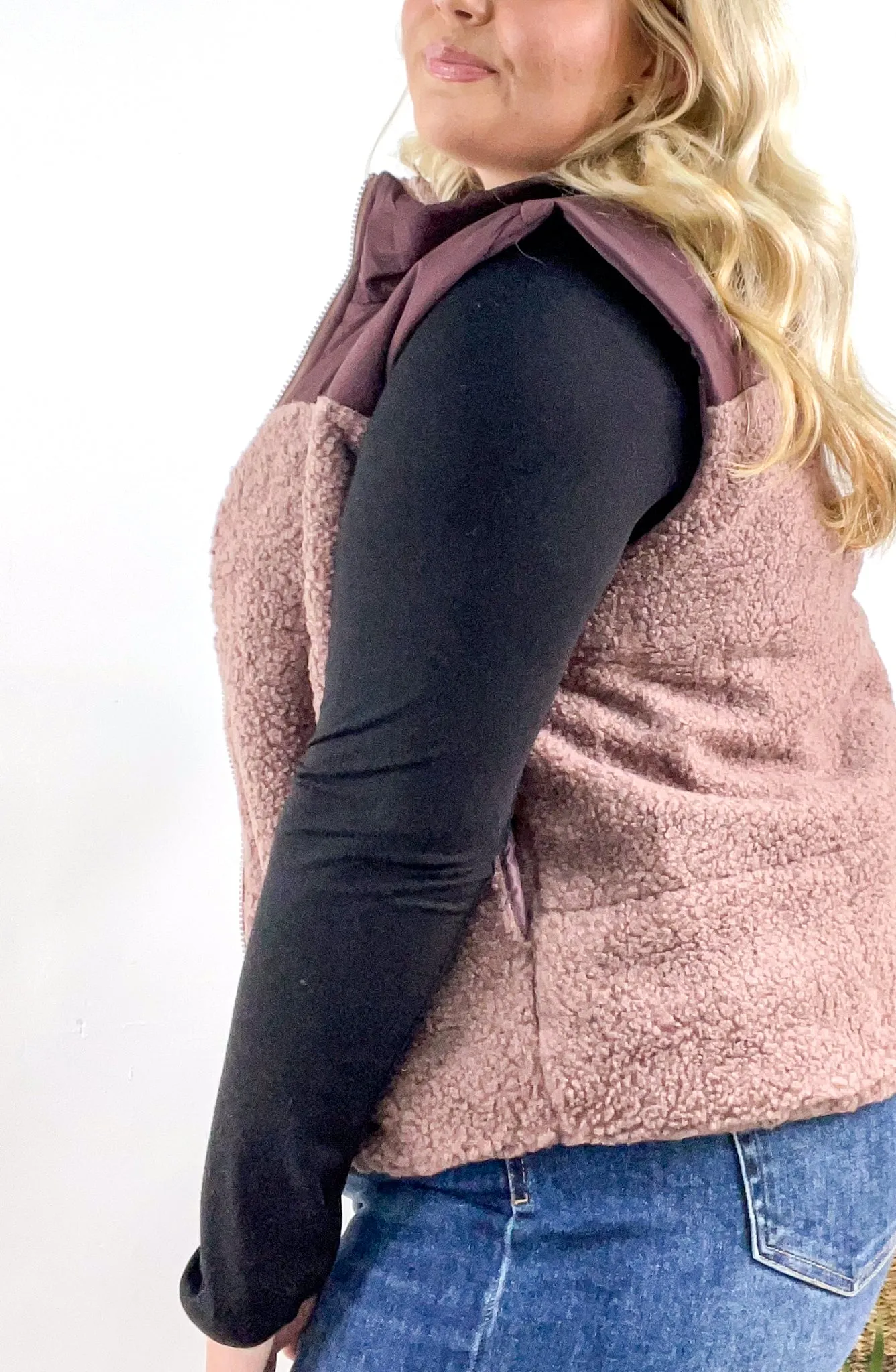 In Your Vest Interest Padded Fleece Vest