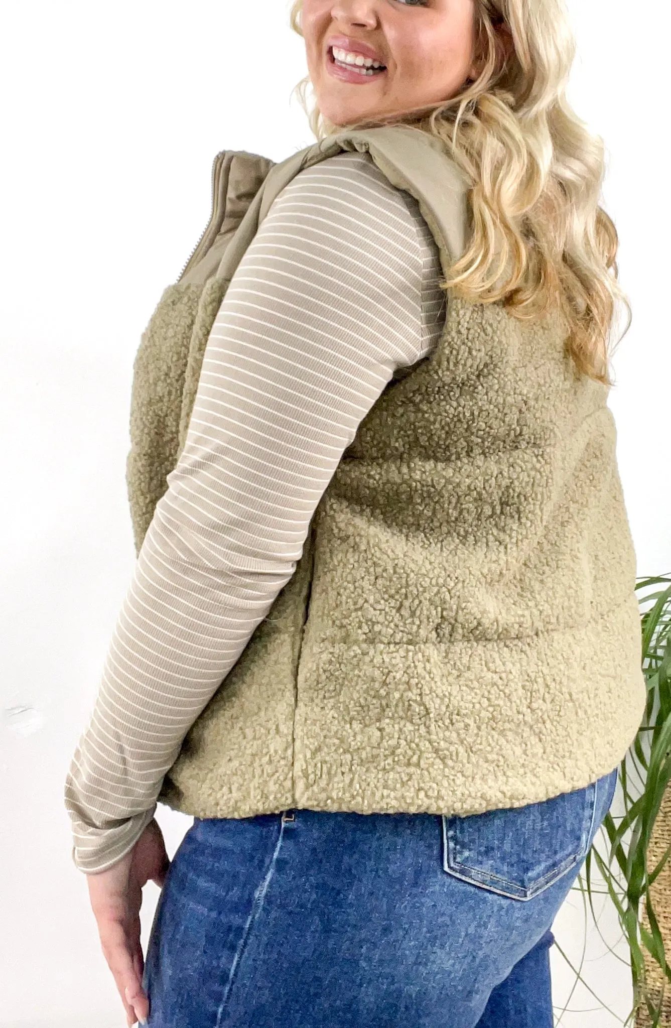 In Your Vest Interest Padded Fleece Vest