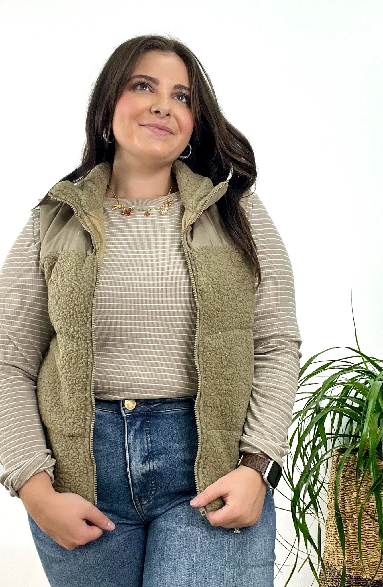 In Your Vest Interest Padded Fleece Vest