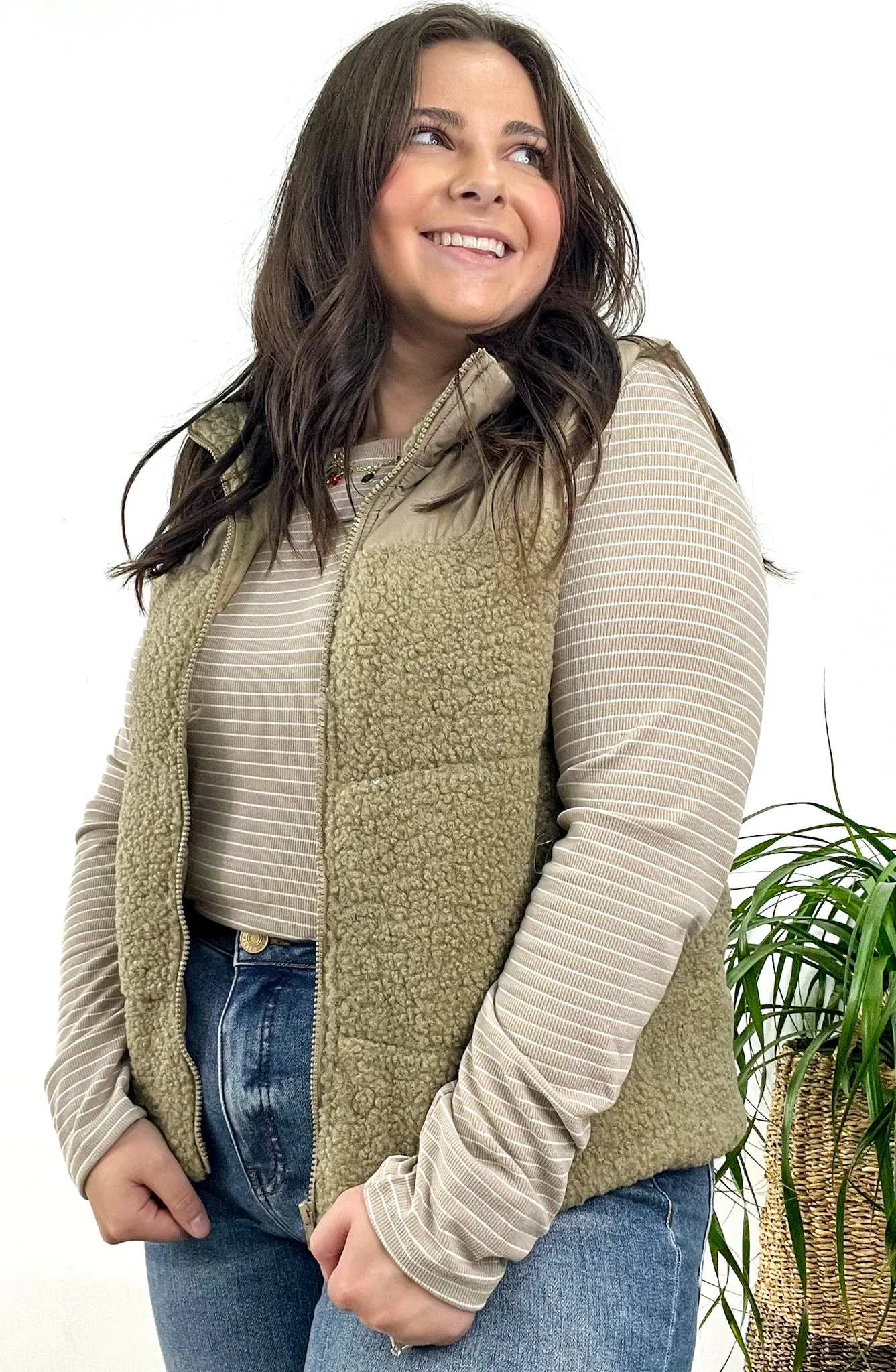 In Your Vest Interest Padded Fleece Vest