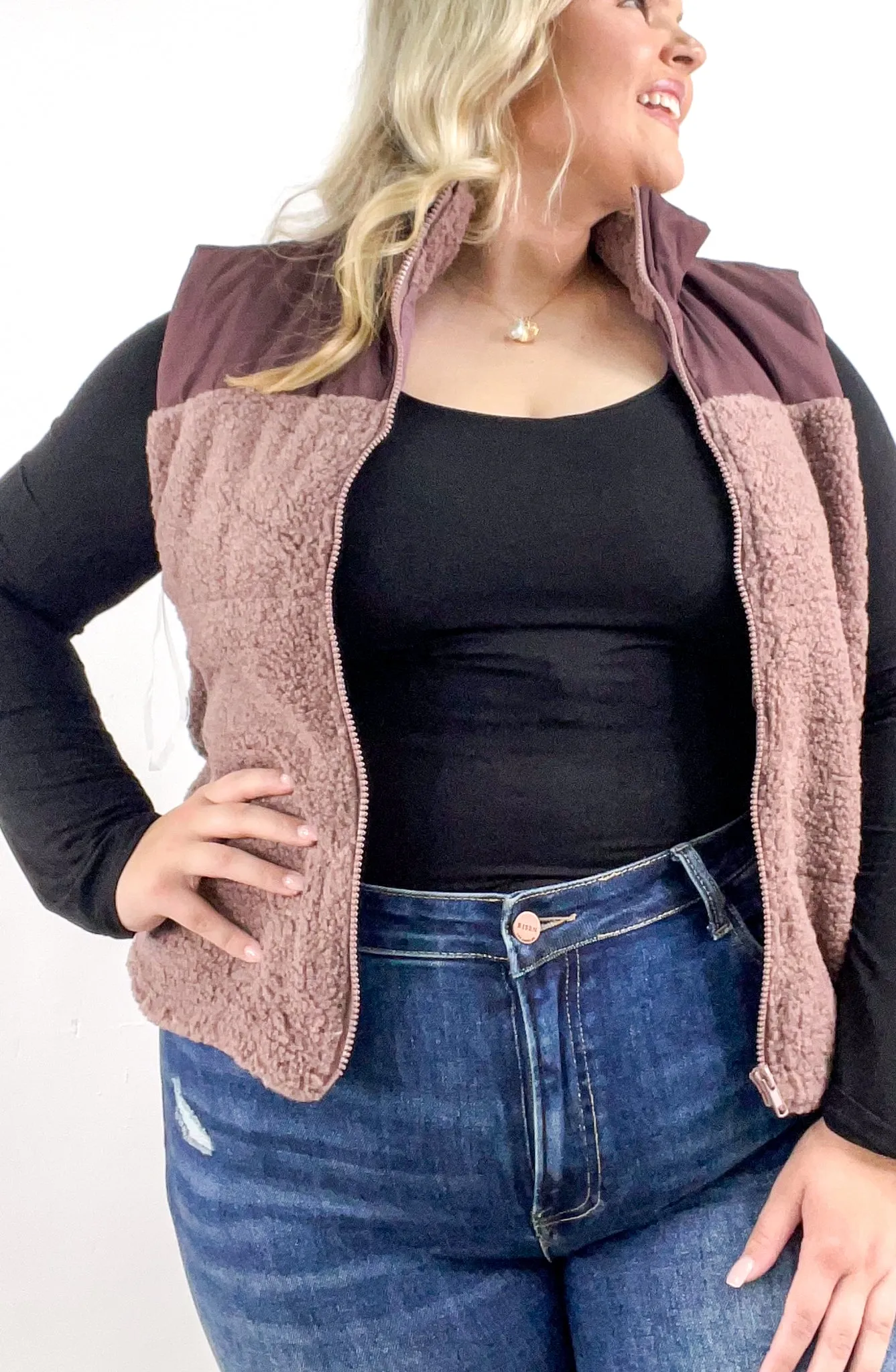 In Your Vest Interest Padded Fleece Vest