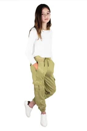Iridescent Cargo Knit Jogger Pants