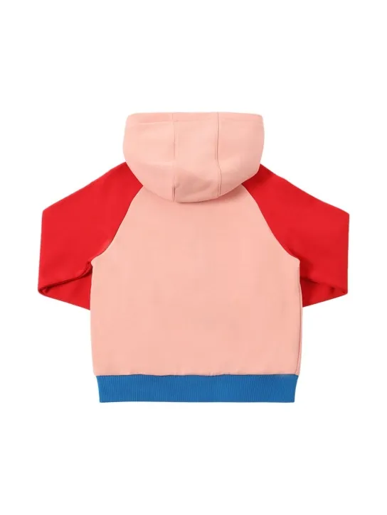 Kenzo Kids   Color block cotton zip-up hoodie 