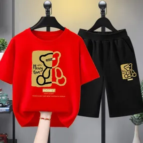 Kids Clothing T-shirt and Pants 2pcs Suit Tracksuit   584959