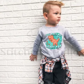Kids Dino Valentine Sweatshirt
