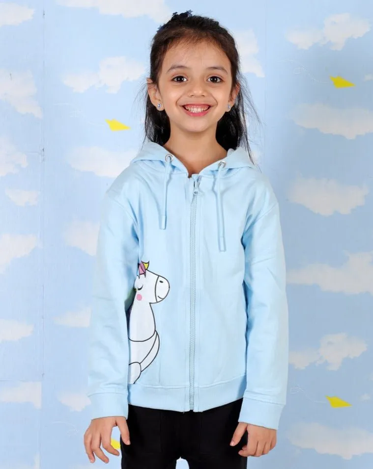 Kids Zipper Jacket of 2- Lets Roll & Cool Unicorn