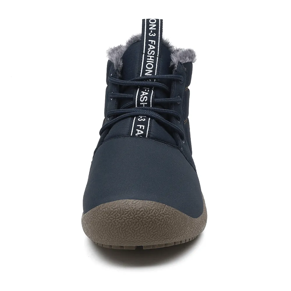 kkboxly kkboxly Men Waterproof Non Slip Warm Plush Lining Lace up Snow Boots