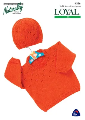 Naturally Loyal 4ply Knitting Pattern 6 months  - 4 years  K316