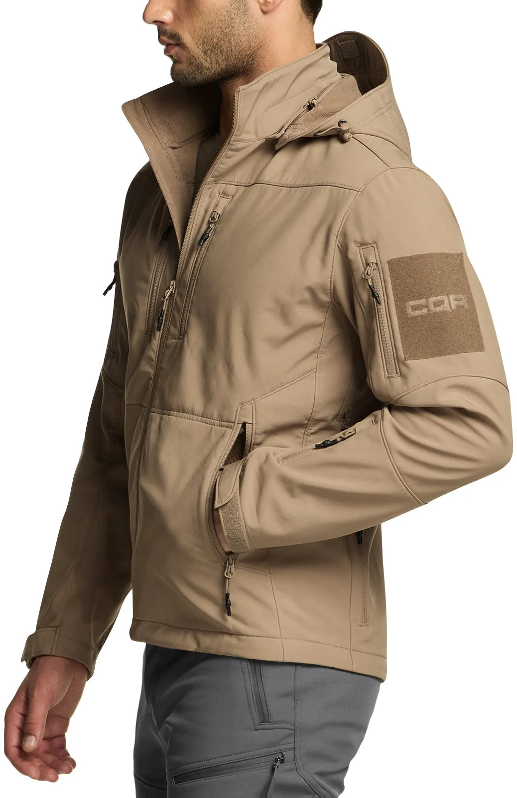 Mens Softshell Hoodie Jacket - Versatile Weather-Resistant Outerwear [Model HOK806]