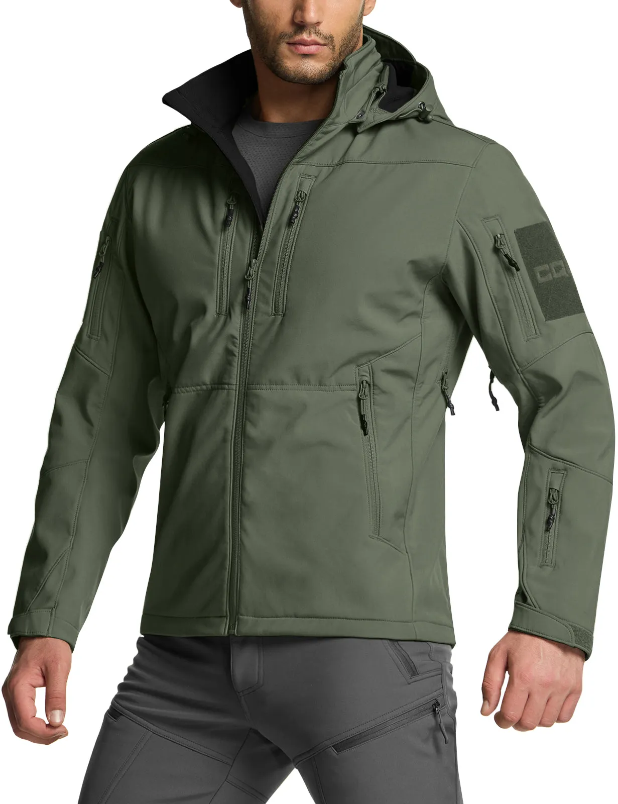 Mens Softshell Hoodie Jacket - Versatile Weather-Resistant Outerwear [Model HOK806]