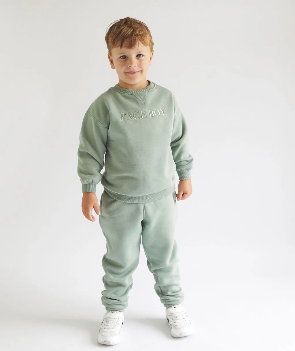 Page Boy Sweatshirt and Sweatpants Set - Junior - Sage