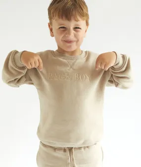 Page Boy Sweatshirt and Sweatpants Set - Junior - Stone