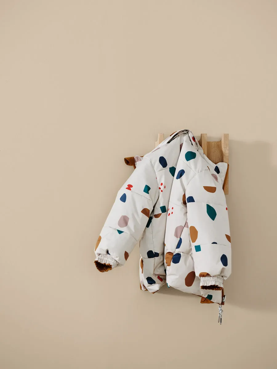 Paloma Reversible Down Puffer Coat - Golden / Geometric Foggy Mix - Last Size: 1 Year