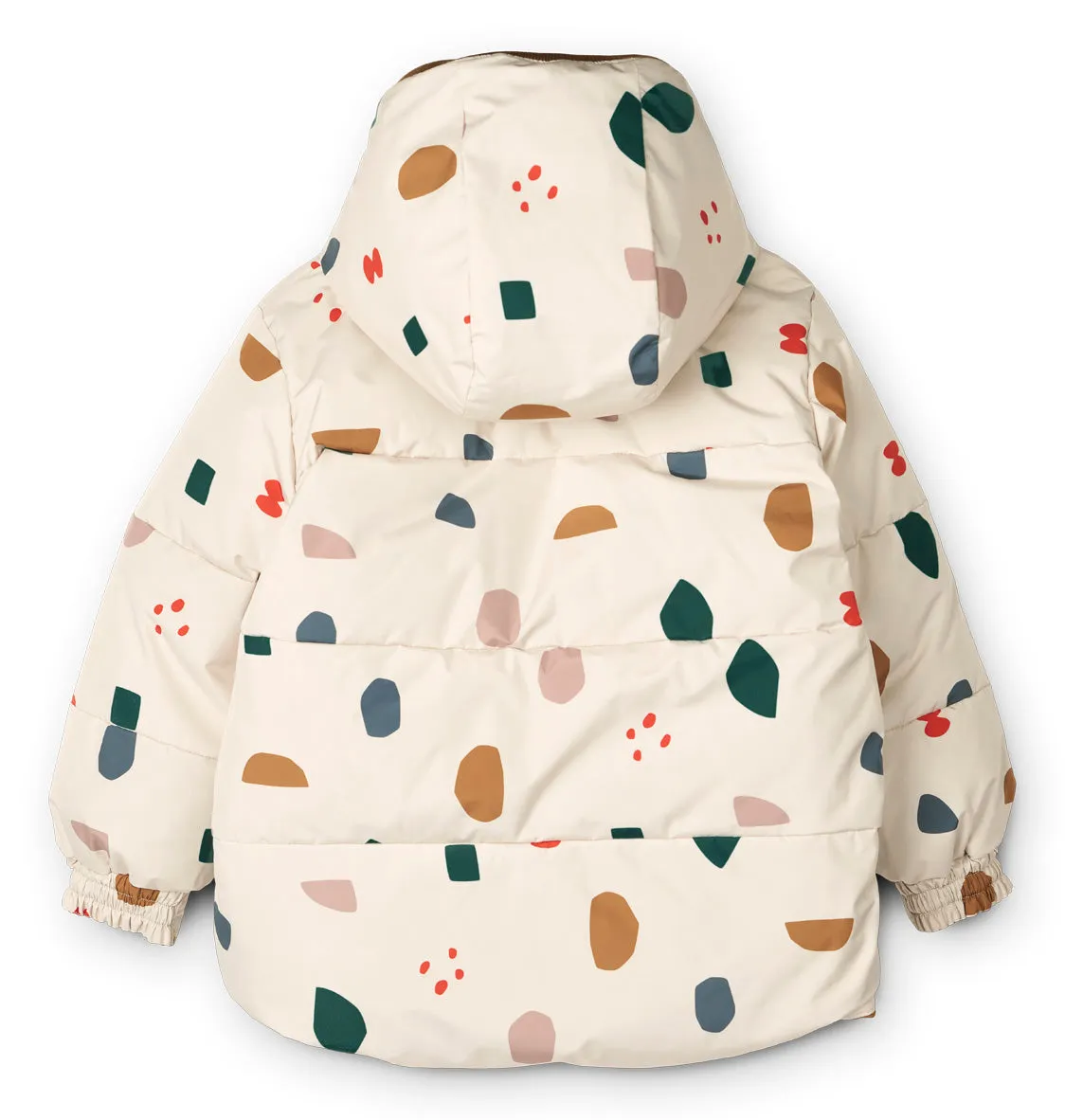 Paloma Reversible Down Puffer Coat - Golden / Geometric Foggy Mix - Last Size: 1 Year