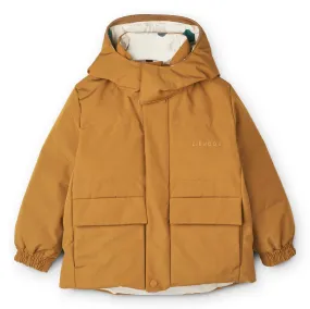 Paloma Reversible Down Puffer Coat - Golden / Geometric Foggy Mix - Last Size: 1 Year