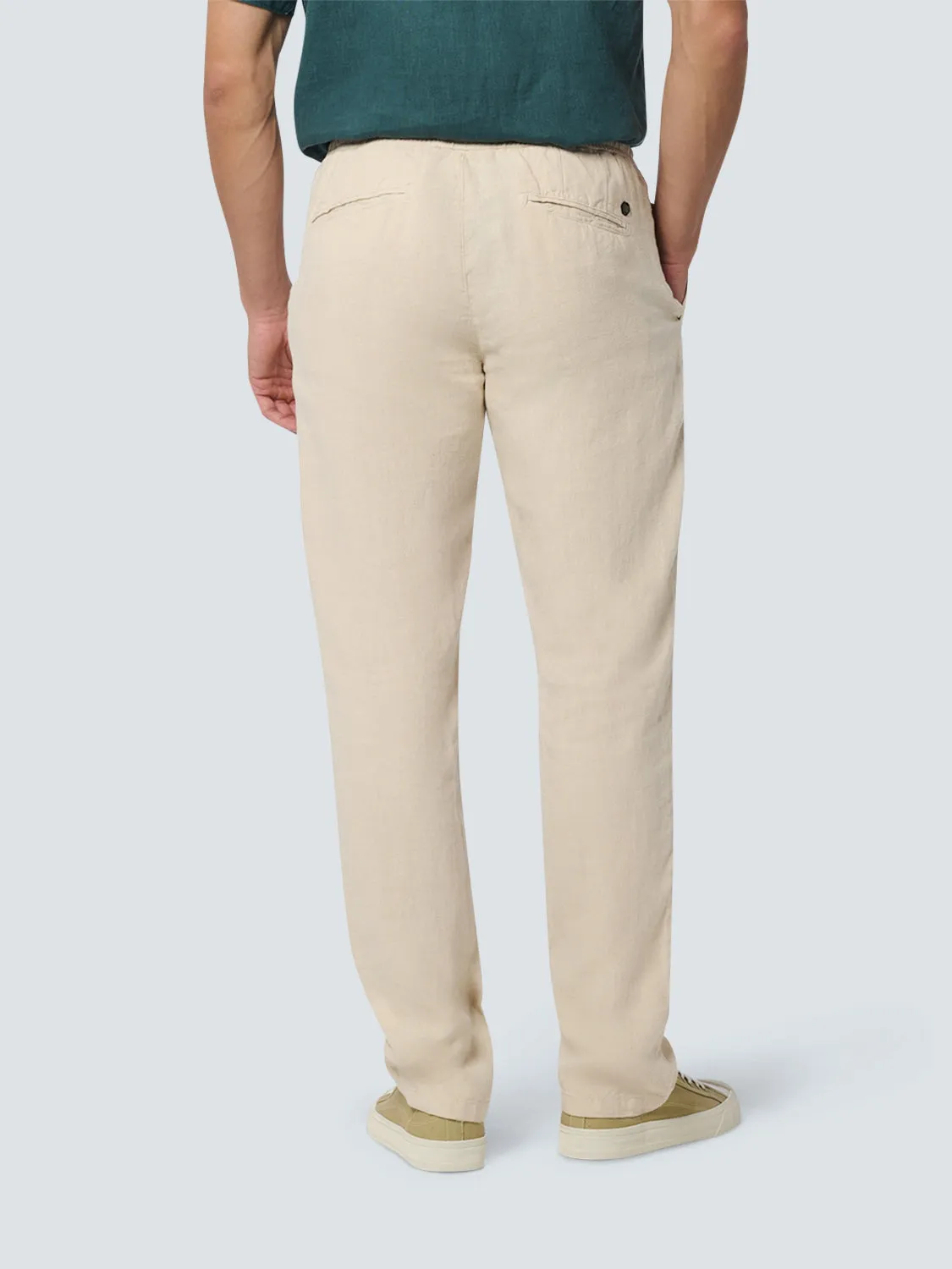 Pants Linen Garment Dyed | Cement