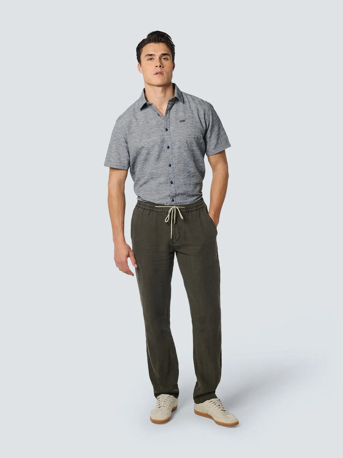 Pants Linen Garment Dyed | Motorblack