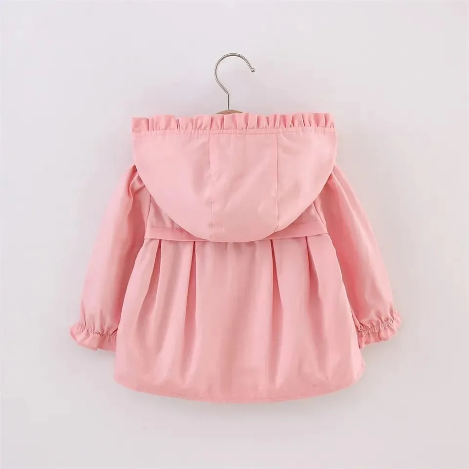 PatPat Solid Floral Print Long-sleeve Baby Hooded Jacket 6-9M 19841262