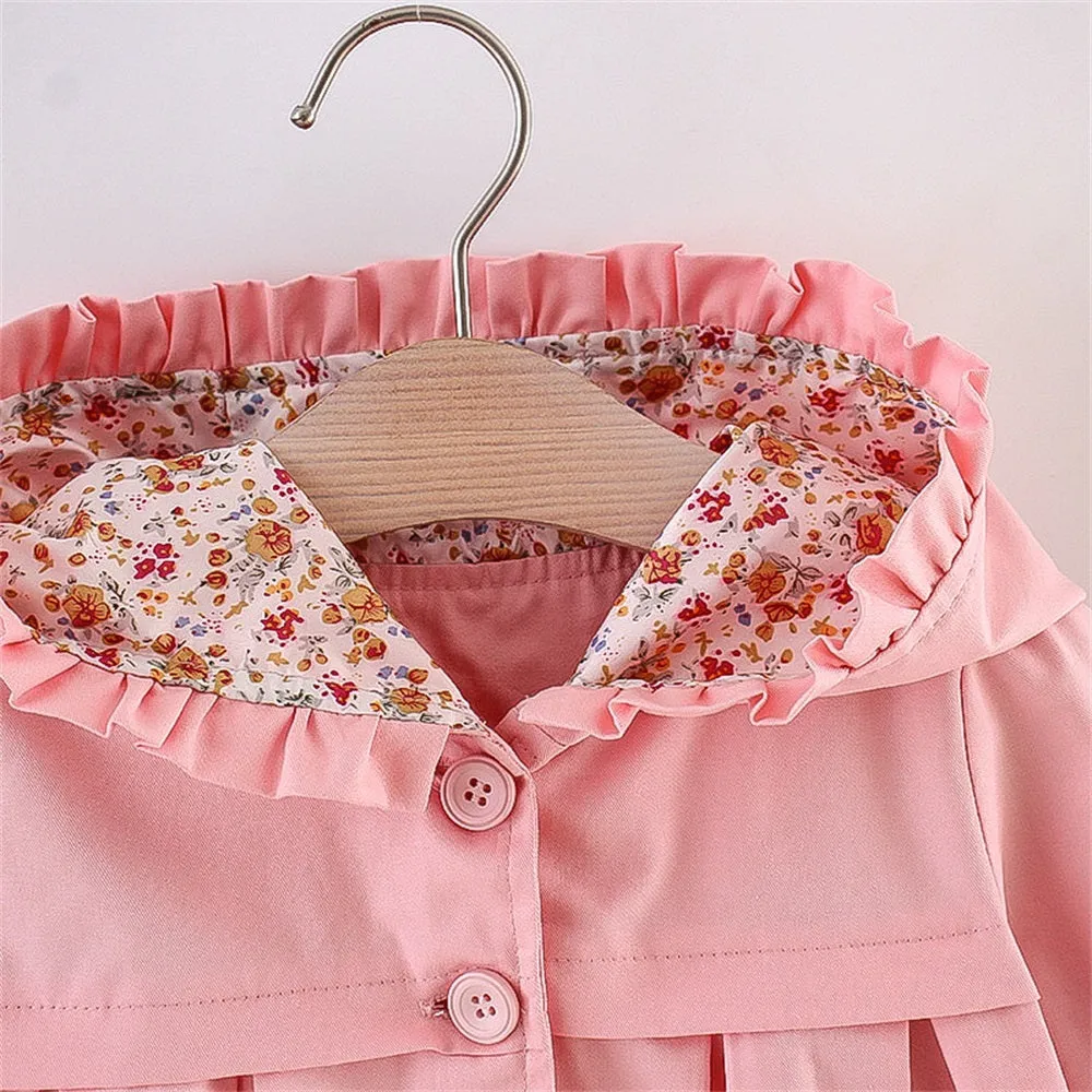 PatPat Solid Floral Print Long-sleeve Baby Hooded Jacket 6-9M 19841262