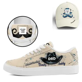 Personalized Combo Offer for Father's Day, Custom Comfortable Casual Shoes and Stylish Hat, Dad's Gift