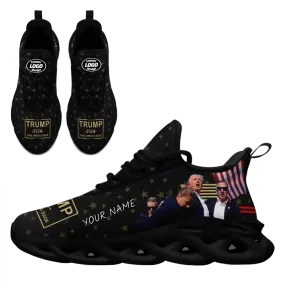Personalized Trump Sneakers, Custom MAGA Shoes,  Comfortable Walking Shoes, Support for Trump's Gift