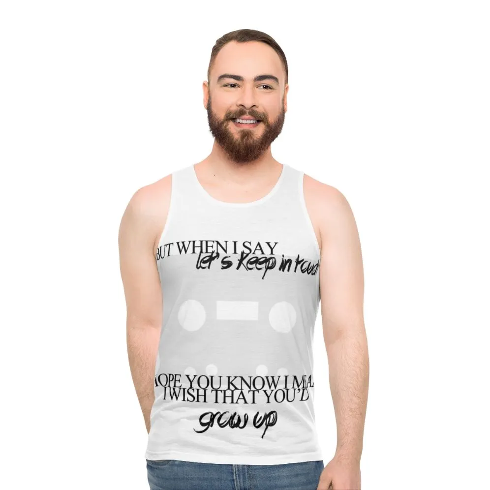 "Let's Keep In Touch" Unisex Band Graphic Tank Top